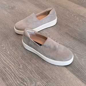 STEVE MADDEN Hilda Grey suede slip-on platform sneaker, women’s size 8, worn 1x!